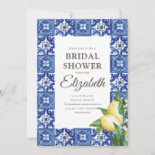 ウェディングシャワーレモン メディテレーニアンタイル 招待状 (正面)