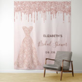 ウェディングシャワーローズゴールドドリップス タペストリー (インサイチュ)