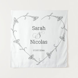 ウェディングシャワー壁ポスターパーソナライズされた タペストリー