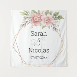 ウェディングシャワー壁ポスターパーソナライズされた タペストリー