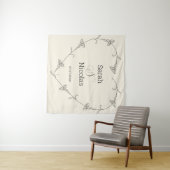 ウェディングシャワー壁ポスターパーソナライズされた タペストリー (インサイチュ(横))