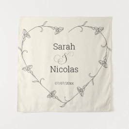 ウェディングシャワー壁ポスターパーソナライズされた タペストリー