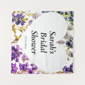 ウェディングシャワー壁ポスターパーソナライズされた タペストリー (正面(横))