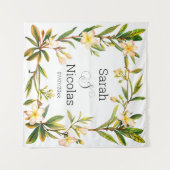 ウェディングシャワー壁ポスターパーソナライズされた タペストリー (正面(横))