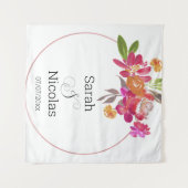 ウェディングシャワー壁ポスターパーソナライズされた タペストリー (正面(横))