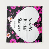 ウェディングシャワー壁ポスターパーソナライズされた タペストリー (正面(横))