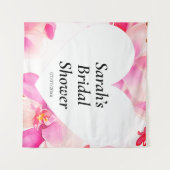 ウェディングシャワー壁ポスターパーソナライズされた タペストリー (正面(横))