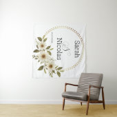 ウェディングシャワー壁ポスターパーソナライズされた タペストリー (インサイチュ(横))