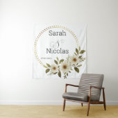 ウェディングシャワー壁ポスターパーソナライズされた タペストリー (インサイチュ)