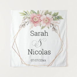 ウェディングシャワー壁ポスターパーソナライズされた タペストリー