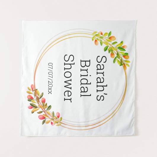 ウェディングシャワー壁ポスターパーソナライズされた タペストリー (正面(横))