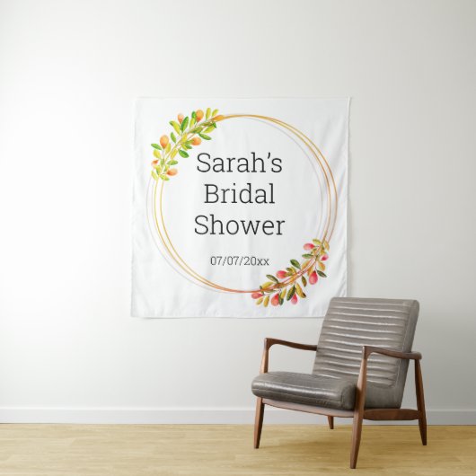 ウェディングシャワー壁ポスターパーソナライズされた タペストリー (インサイチュ)