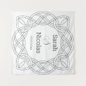 ウェディングシャワー壁ポスターパーソナライズされた タペストリー (正面(横))