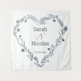 ウェディングシャワー壁ポスターパーソナライズされた タペストリー