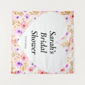 ウェディングシャワー壁ポスターパーソナライズされた タペストリー (正面(横))