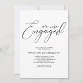 ウェディングシャワー婚約パーティスクリプトレタリング 招待状 (正面)