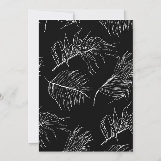 ウェディングシャワー婚約パーティスクリプトレタリング 招待状 (裏面)