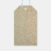 ウェディングシャワー感謝祭 ゴールドグリッター ピンクの花 ギフトタグ (裏面)