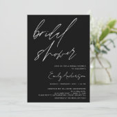 ウェディングシャワー手書きスクリプト ミニマル 招待状 (スタンド正面)