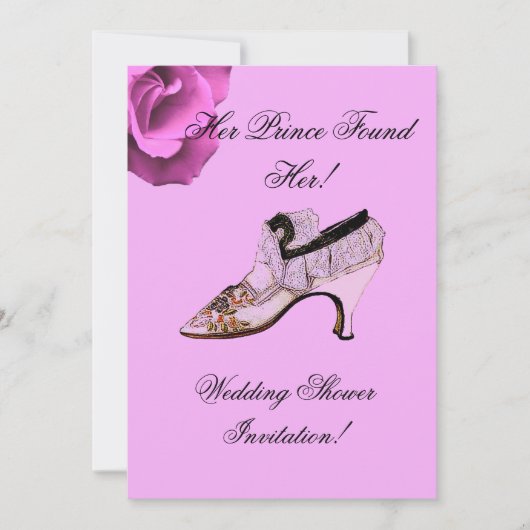 ウェディングシャワー招待状ザプリンセス 招待状 (正面)