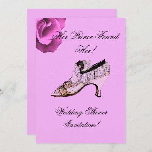 ウェディングシャワー招待状ザプリンセス 招待状 (正面/裏面)