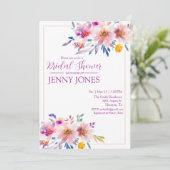 ウェディングシャワー招待状 エレガント 招待状 (スタンド正面)
