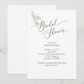 ウェディングシャワー招待状 オリーブの枝 水彩 招待状 (正面/裏面)