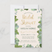 ウェディングシャワー招待状 - ガーデン、カスタム、フラワーリング 招待状 (正面)