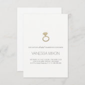 ウェディングシャワー招待状 | ダイヤモンドリング ファブ 招待状 (正面/裏面)