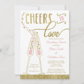 ウェディングシャワー招待状、フェイクグリッター/フォイル 招待状 (正面)