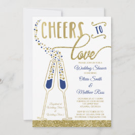 ウェディングシャワー招待状、フェイクグリッター/フォイル 招待状