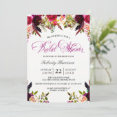 ウェディングシャワー招待状 | フラワーボヘミア 招待状 (スタンド正面)