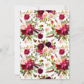 ウェディングシャワー招待状 | フラワーボヘミア 招待状 (裏面)