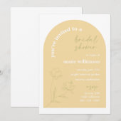 ウェディングシャワー招待状 レトロ モダン ウェディングパーティー A115 招待状 (正面/裏面)