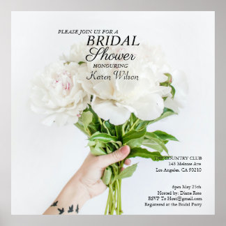 ウェディングシャワー招待状　出欠確認カード・マグネット・ポスターA ポスター