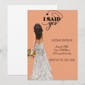 ウェディングシャワー招待状, 即時ダウンロード 招待状 (正面/裏面)