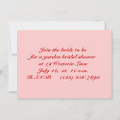 ウェディングシャワー招待状 招待状 (裏面)