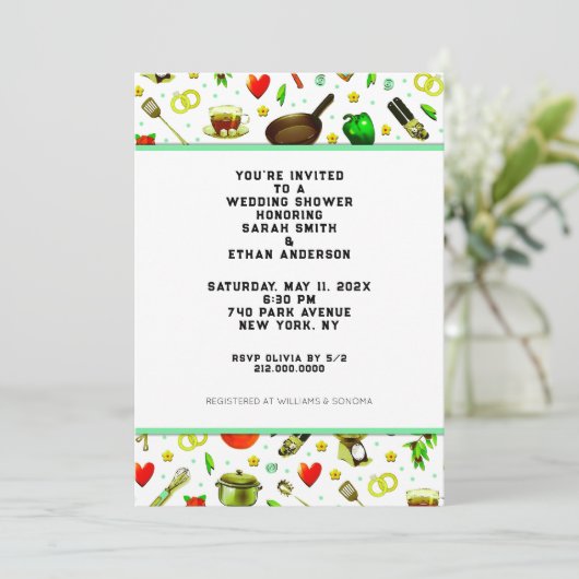 ウェディングシャワー招待状 招待状 (スタンド正面)