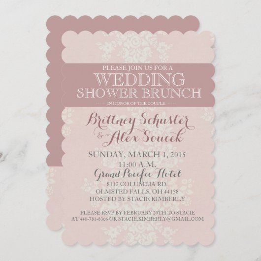 ウェディングシャワー招待状 招待状 (正面/裏面)