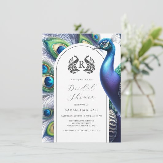 ウェディングシャワー招待状　水彩ペガサス (スタンド正面)