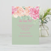 ウェディングシャワー招待状, 花の招待状 セーブザデート (スタンド正面)