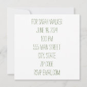 ウェディングシャワー招待 招待状 (裏面)