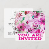 ウェディングシャワー招待 招待状 (正面/裏面)