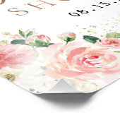 ウェディングシャワー看板, フラワーブライダルシャワー, グリーン フォトプリント            (角)