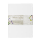 ウェディングシャワー素朴木材フローラ紐灯 招待状ベリーバンド (裏面例)