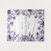 ウェディングシャワー背景タペストリー装飾写真ブース タペストリー (正面(横))