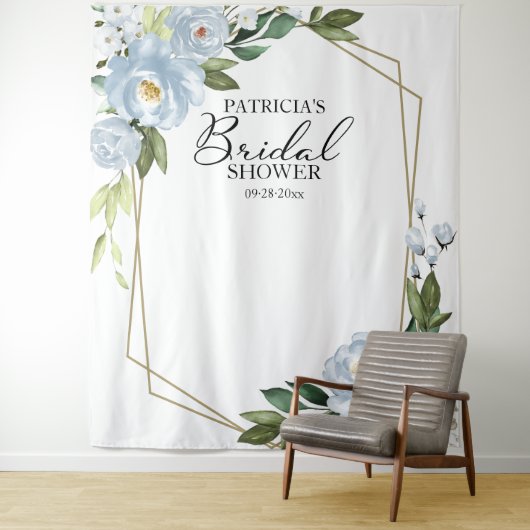 ウェディングシャワー背景撮影小道具 ダスティーブルー タペストリー (インサイチュ)