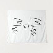 ウェディングシャワー背景装飾 ミス・トゥ・ミセス タペストリー (正面(横))