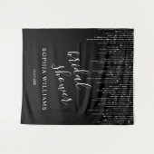 ウェディングシャワー背景 - ダークナイト＆ストリングライト タペストリー (正面(横))