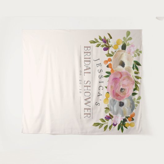 ウェディングシャワー背景 - フォトブース スイートブルームス タペストリー (正面(横))